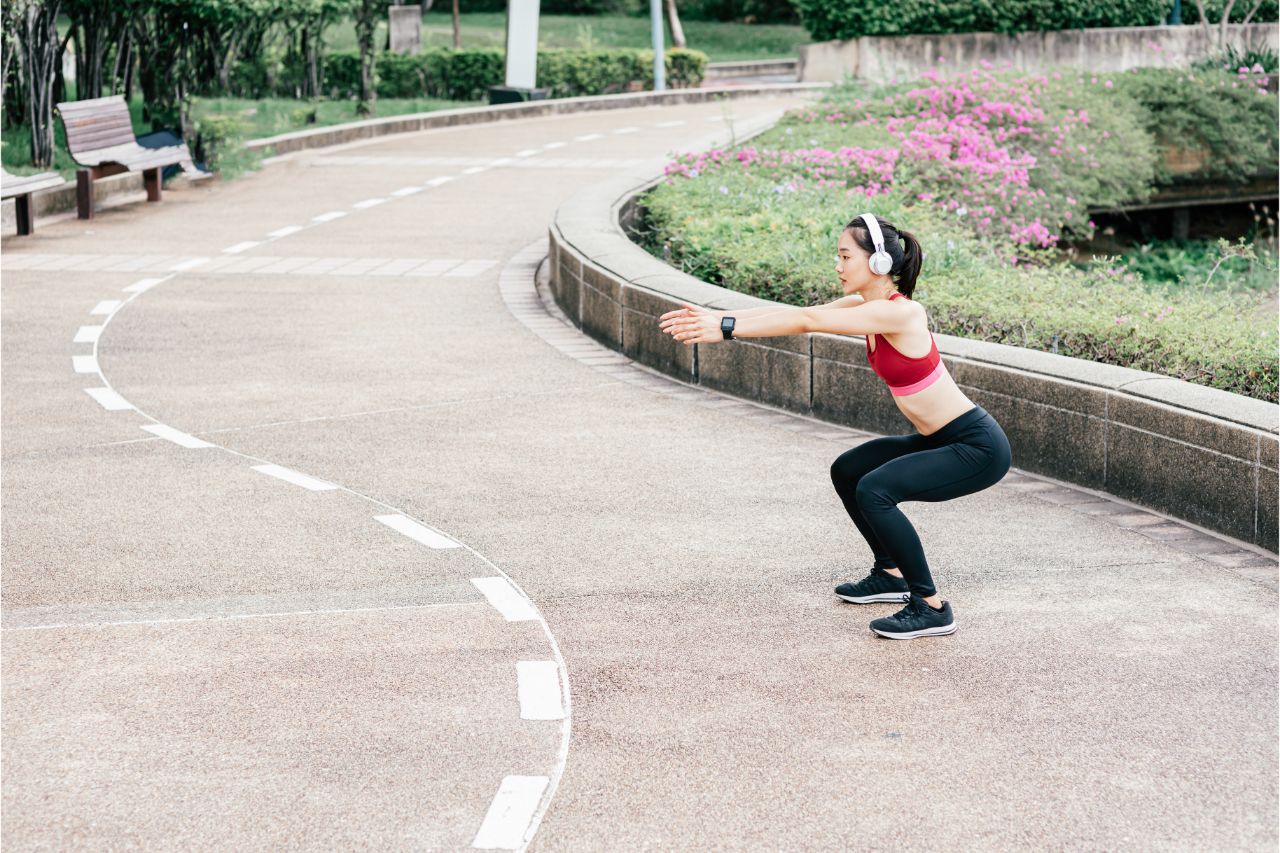 Woman doing squats